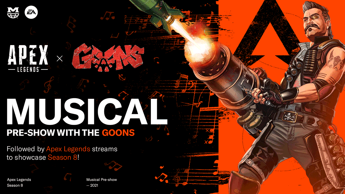 misfitsmgmt's tweet photo. Kicking off @PlayApex Season 8 with smooth tunes and even smoother gameplay ft. @GoonsPC + more!🎸

https://t.co/jIUBGqvmkj
https://t.co/D0mWQtowL3
https://t.co/QxmsYSkWpj

🔴Live now https://t.co/7RQ738SnMF