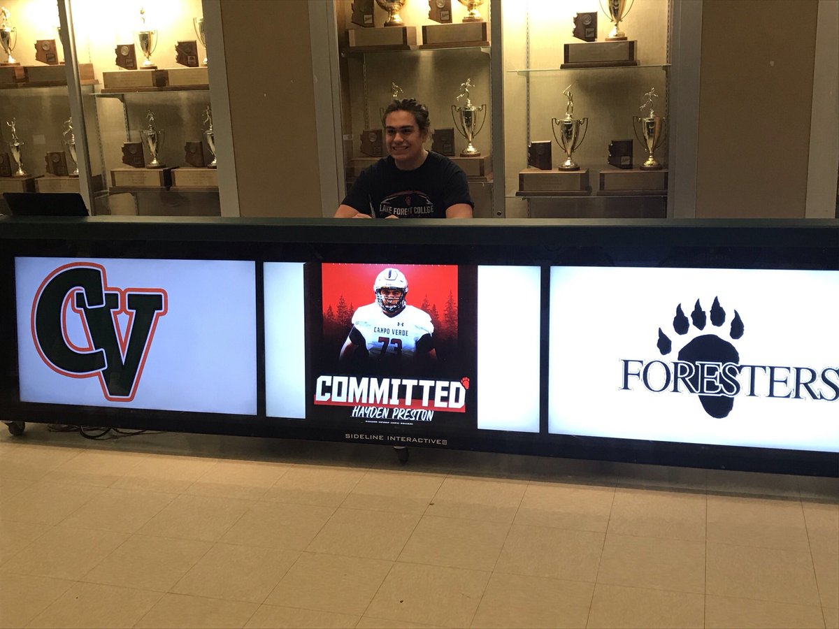 HAPreston73's tweet photo. Would like thank my brothers at #CampoVerdeFootball as well as my coaches for 4 great years.  Excited for next chapter! @LFC_FOOTBALL @coachfreemancv @CVHSYotes @CoachPerrone #ForestFreaks21 https://t.co/On0U87THFW