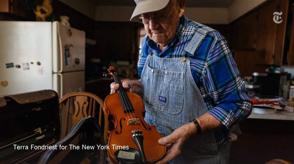 Alvie Dooms, 90, can recall shivering in the back of a wagon as a boy, as his parents drove through the Ozark hills after dance parties, a fiddler’s music reverberating through his head to the rhythm of a horse’s feet striking dirt.  https://nyti.ms/3oLFh2r 
