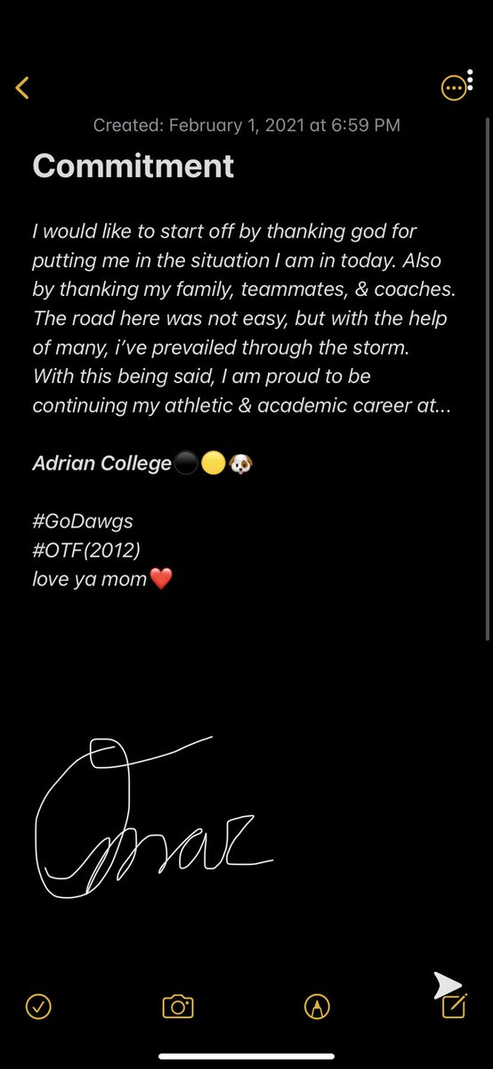 NahshalOmar's tweet photo. I appreciate every Coach who took a shot on me! AC, Let’s get it going!  #21NTheDawgHouse #GoDawgs 🐶🟡⚫️ @AdrianCollegeFB @JimFDeere @CoachKnollman @CoachTyahla @TractorFootball https://t.co/V5LzmPmurz