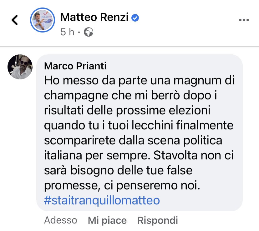 marcoprianti's tweet photo. @matteorenzi https://t.co/wJAwZCfyyO