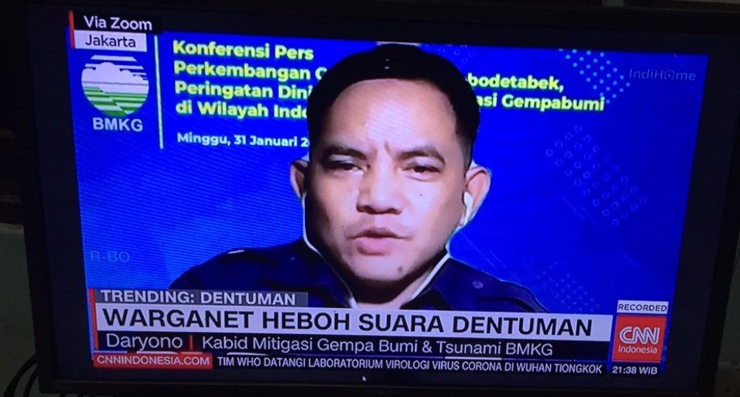 Akhirnya dgn tegas sampaikan bahwa dentuman di malang adalah thunderstorm