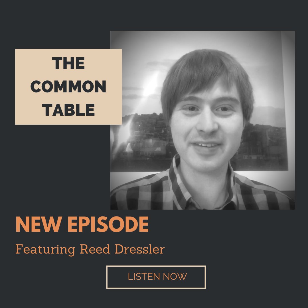 CommonTablePod's tweet image. Reed Dressler chats with Pastor Chris about growing up in a conservative faith tradition and how he has found new ways of understanding his faith, along with the new adventure he&apos;s getting ready to embark upon. Join us at The Common Table!  commontablepodcast.com/episodes