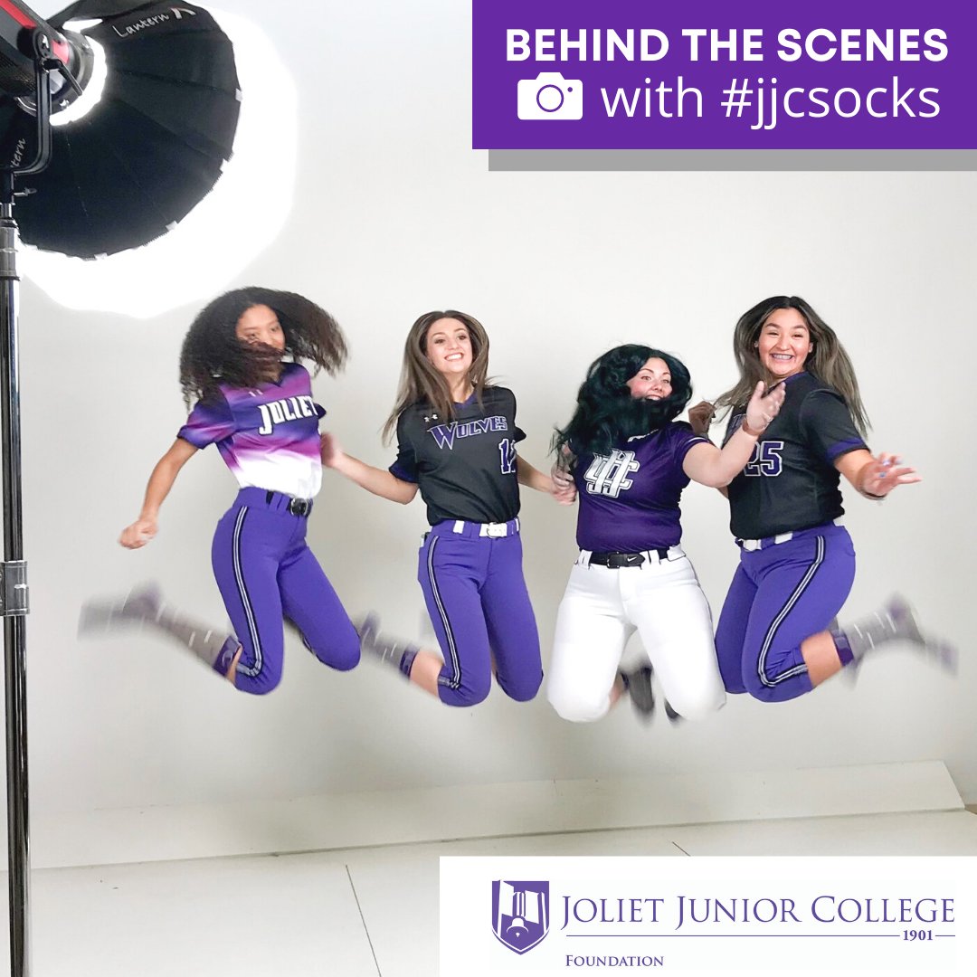 JJCalumni's tweet photo. Happy #NationalWomenInSportsDay! Shout out to all of the talented women in Joliet Junior College Athletics, including our beautiful #jjcsock models from the @jjcwolves Softball Team. Help us celebrate our athletes by visiting https://t.co/rI8NPXcMyv to make a donation today! https://t.co/v5YENcH46S