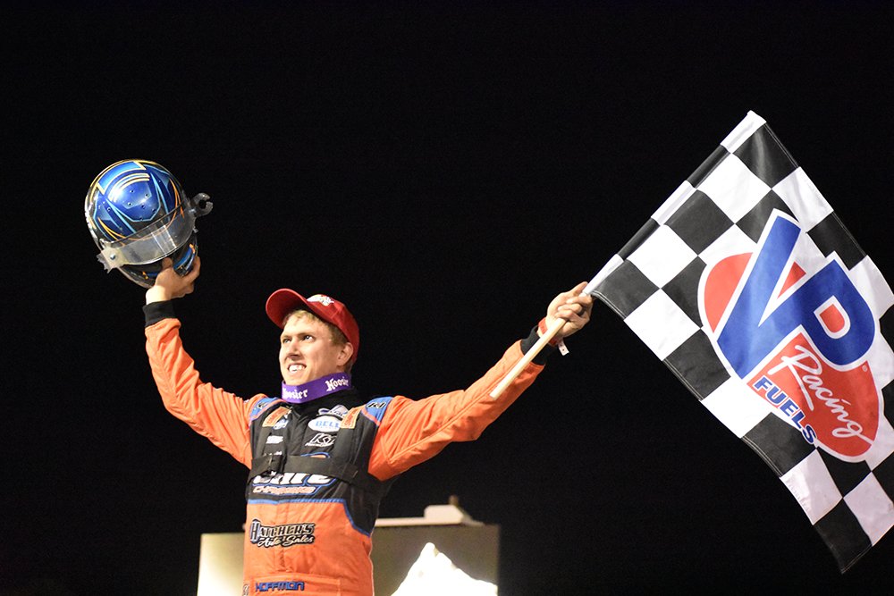 RealBenShelton's tweet photo. Last night was a great one for MSR Mafia clients. @Nick_Hoffman2 bagged his 18th-career @DIRTcarNats win at Volusia Speedway Park, and @clanton25 won the $10,000 @lucasdirt check at Ocala. #Congrats #InvadeDominateConquer https://t.co/diMHT1JcVF