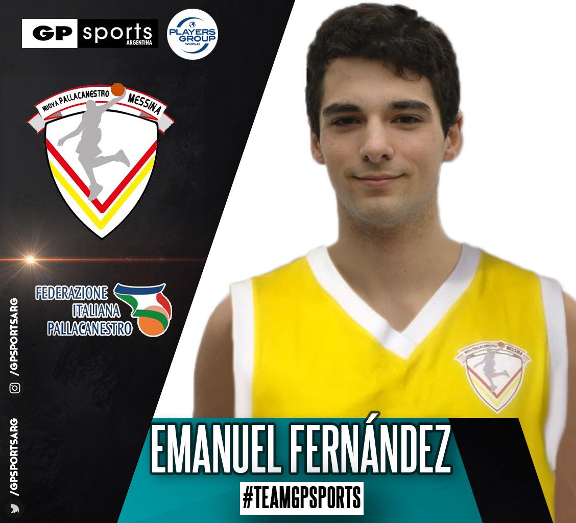 .<a href="/manuEF9/">Emanuel Fernandez</a> es la nueva incorporación de Nuova Pallacanestro Messina de la <a href="/Italbasket/">Italbasket</a> de Italia.
Éxitos Manu!! 🇮🇹🇮🇹
#TeamGPSports