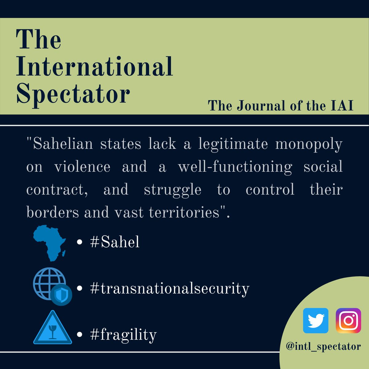 intl_spectator's tweet photo. @kari_osland and @Henriette_UE @nupinytt inquire #transnationalsecurity issues, #migration and #instability. 
Read 'The #Fragility Dilemma and Divergent Security Complexes in the #Sahel': https://t.co/3vCmI7PLkY https://t.co/H3y2GYJpXz