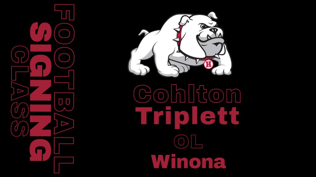 holmesathletics's tweet photo. FOOTBALL: OL Cohlton Triplett of Winona has signed with the Bulldogs. Welcome to Bulldog Nation!
https://t.co/uNnlipjyGu https://t.co/gJG8Hjzilo