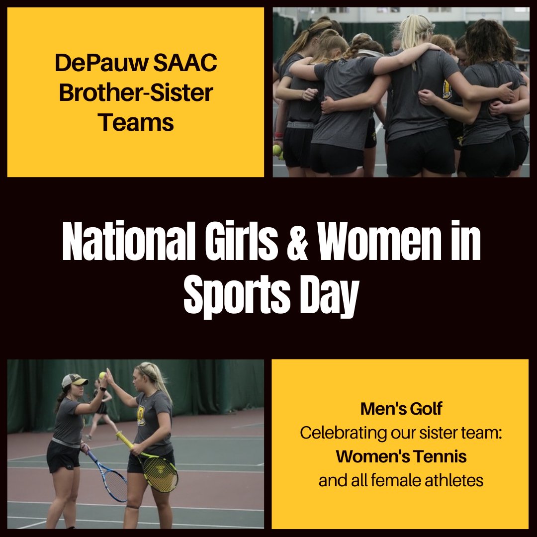 DePauw Men's Golf (@depauwgolfm) on Twitter photo Today, we celebrate National Girls and Women in Sports Day and especially our #TeamDePauw women including <a href="/DePauwTennis/">DePauw Tennis</a> ! #NGWSD Today, we celebrate National Girls and Women in Sports Day and especially our #TeamDePauw women including <a href="/DePauwTennis/">DePauw Tennis</a> ! #NGWSD