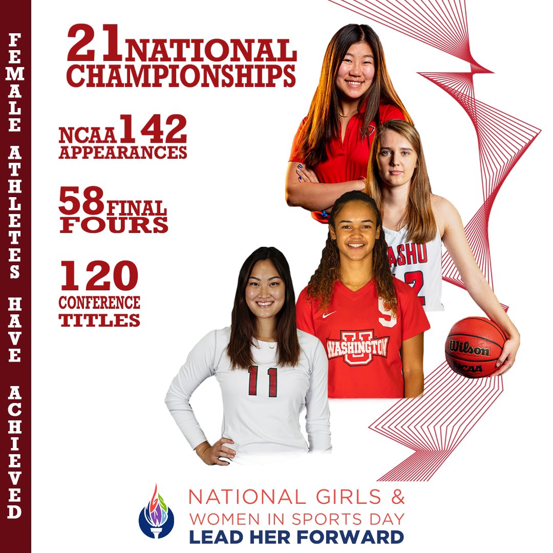 Today, we celebrate the 35th Annual National Girls & Women in Sports Day. We’re thankful for our past, current, and future Scholar-Champions who continue to inspire the next generation of women in sport. #NGWSD #LetsGoWashU