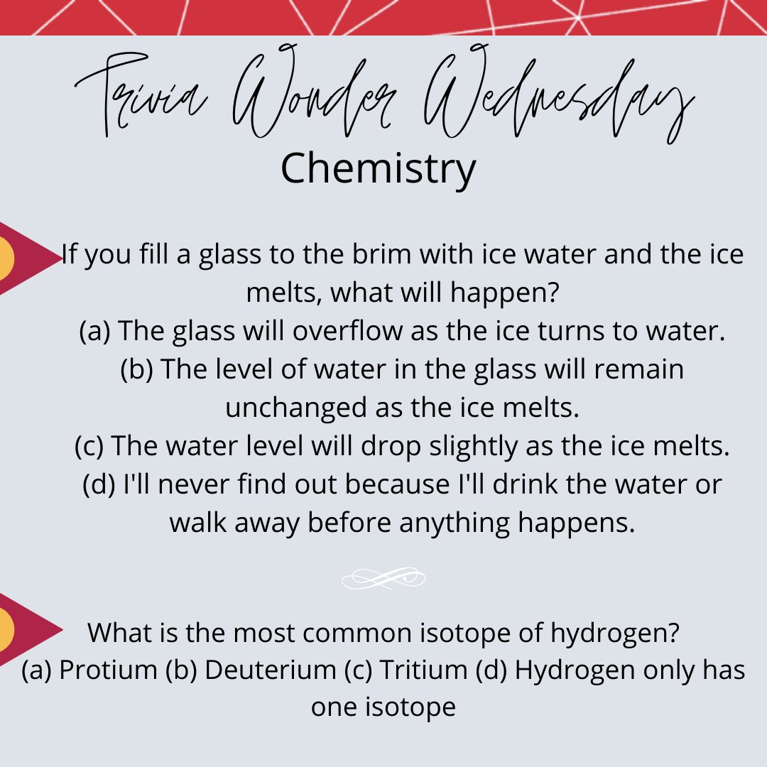 Hello young scientists! Are YU curious to learn more about science? Complete todays  trivia questions and #WednesdayWonder