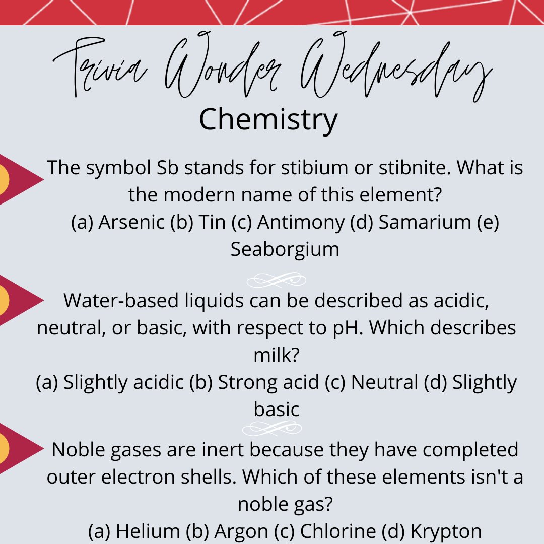 Hello young scientists! Are YU curious to learn more about science? Complete todays  trivia questions and #WednesdayWonder