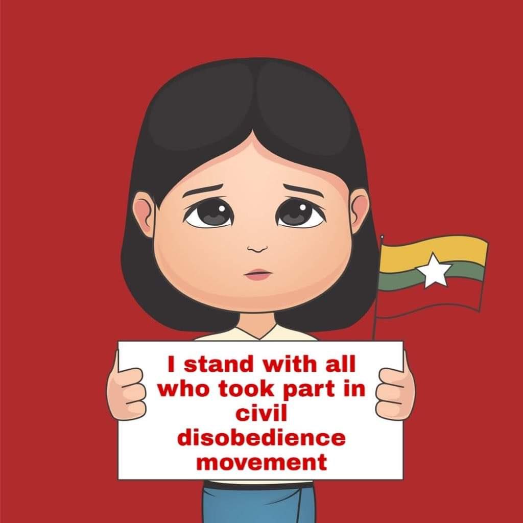 Let's fight together for my future &amp; next generation.
#CivilDisobedienceMovement
#JusticeForMyanmar