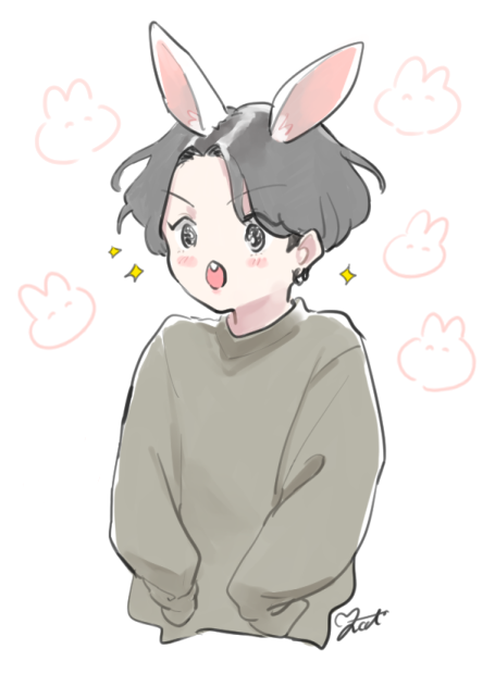 びっくりしたりヒョンスゲェ〜!!!ってなったときうさちゃんになるジョングギ?
#JUNGKOOK 