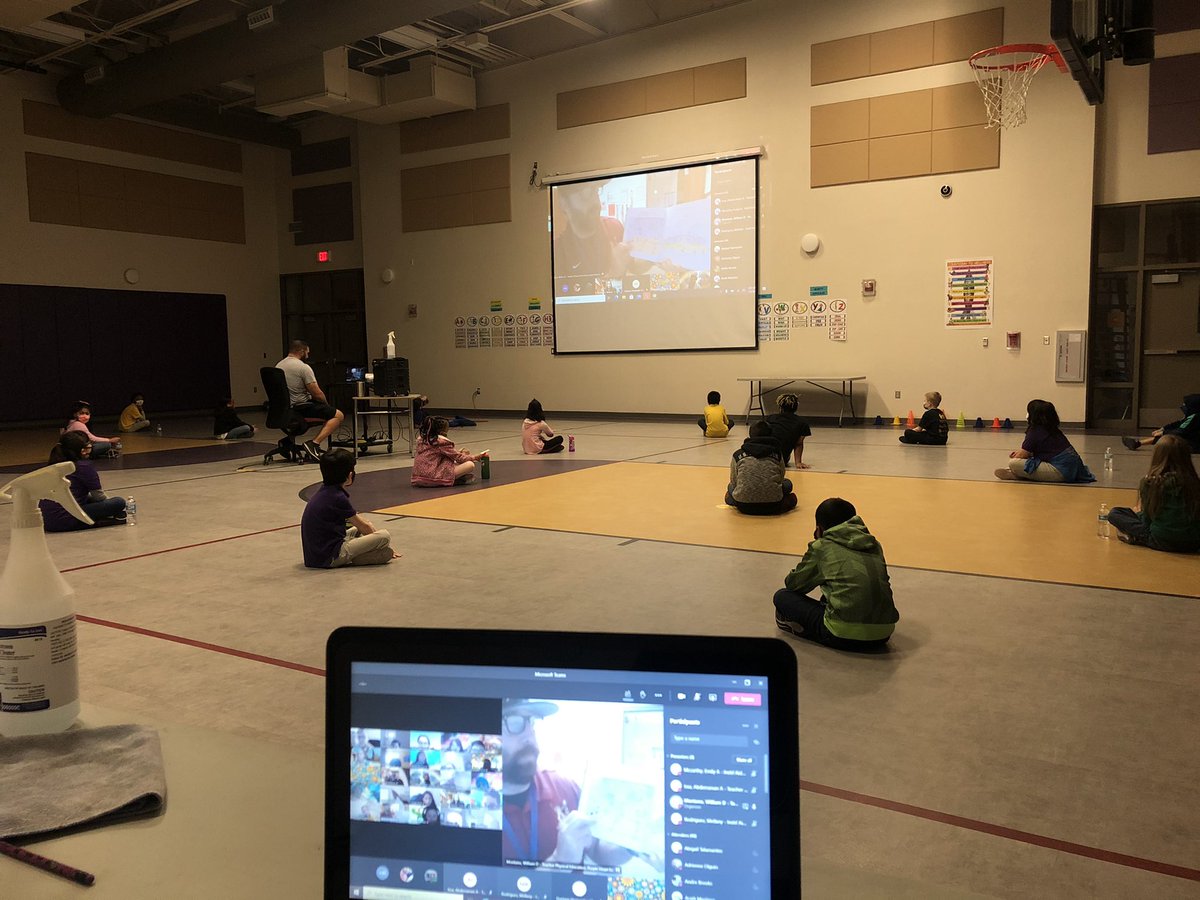 EMcCarthy_CTES's tweet photo. Happy #WorldReadAloudDay from the PE department! Starting off today with The Gym Teacher From The Black Lagoon for our kiddos on campus and learning from home!💜📚 #HeroStrong #PHE https://t.co/DrTUQDGGjD