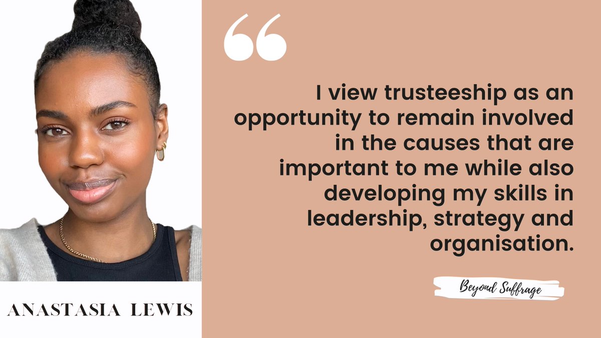 Beyond_Suffrage's tweet photo. π΄ Over the coming weeks we will be sharing more about our participants and their views on trusteeship. First up, welcome @anastasiaxlewis! π₯ #MeetTheSuffs #BeyondSuffrage https://t.co/ft2PkvDH88