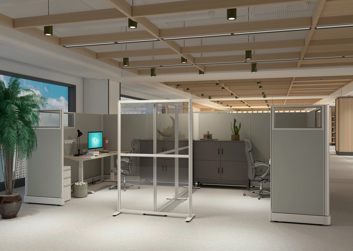 OpenPlanSystems's tweet image. Build your perfect private space using multiple height and finish combinations that are created to fit your needs! 
ow.ly/bZMO50CR79U

#openplansystems #freestandingscreens #officefurniture