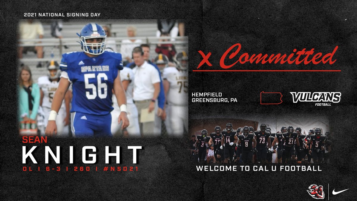 calvulcans's tweet photo. COMMITTED ✅

Sean Knight I OL I Hempfield

First-Team All-Section OL
County All-Star

🔥 Welcome to the @CALU_football Brotherhood! 🔥

#NSD21 https://t.co/yN8mJ6hDII