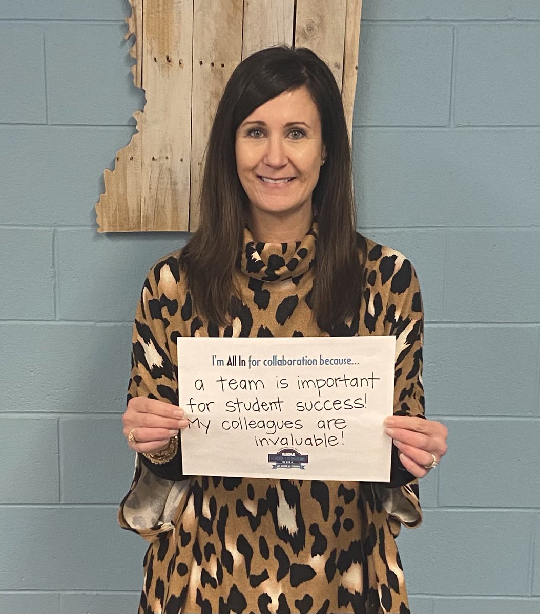 DeptHhes's tweet photo. I’m All In for collaboration because a team is important for student success! My colleagues are invaluable! ❤️#schoolcounselorsconnect #teamdcs #NSCW2021 #HHES https://t.co/6VjXFhycKc