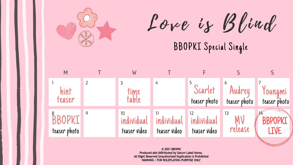 ㅤ

⠀⠀⠀⠀⠀⠀⠀        𝑳𝒐𝒗𝒆 𝒊𝒔 𝑩𝒍𝒊𝒏𝒅 ✦
    ⠀⠀   “𝐁𝐁𝐎𝐏𝐊𝐈 𝐒𝐏𝐄𝐂𝐈𝐀𝐋 𝐒𝐈𝐍𝐆𝐋𝐄.”
       
⠀⠀⠀⠀。。。___________________  。。。
⠀⠀
 ㅤ