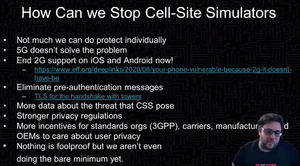 How can we stop these cell site simulators?* better security* taking this seriously