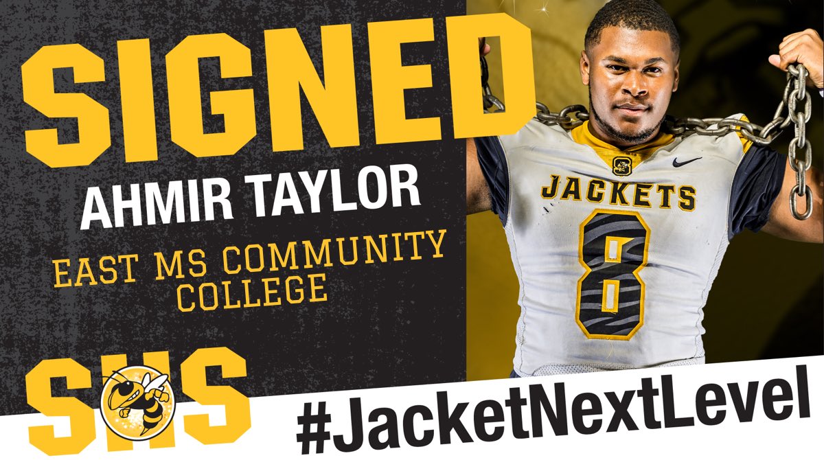 StarkvilleSD's tweet image. SIGNED: Congratulations to Ahmir Taylor who will be playing at the #JacketNextLevel with @emccinfo 

#JacketSting #NSD21