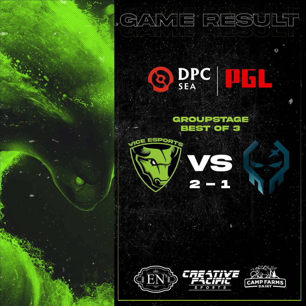 viceesportsph's tweet photo. A hard-fought Game 3 as we finally take our first series win! GGs to Execration!

#RiseNowTamaraw #ViceEsports #CreativePacificSports https://t.co/AX8jY0j5mf