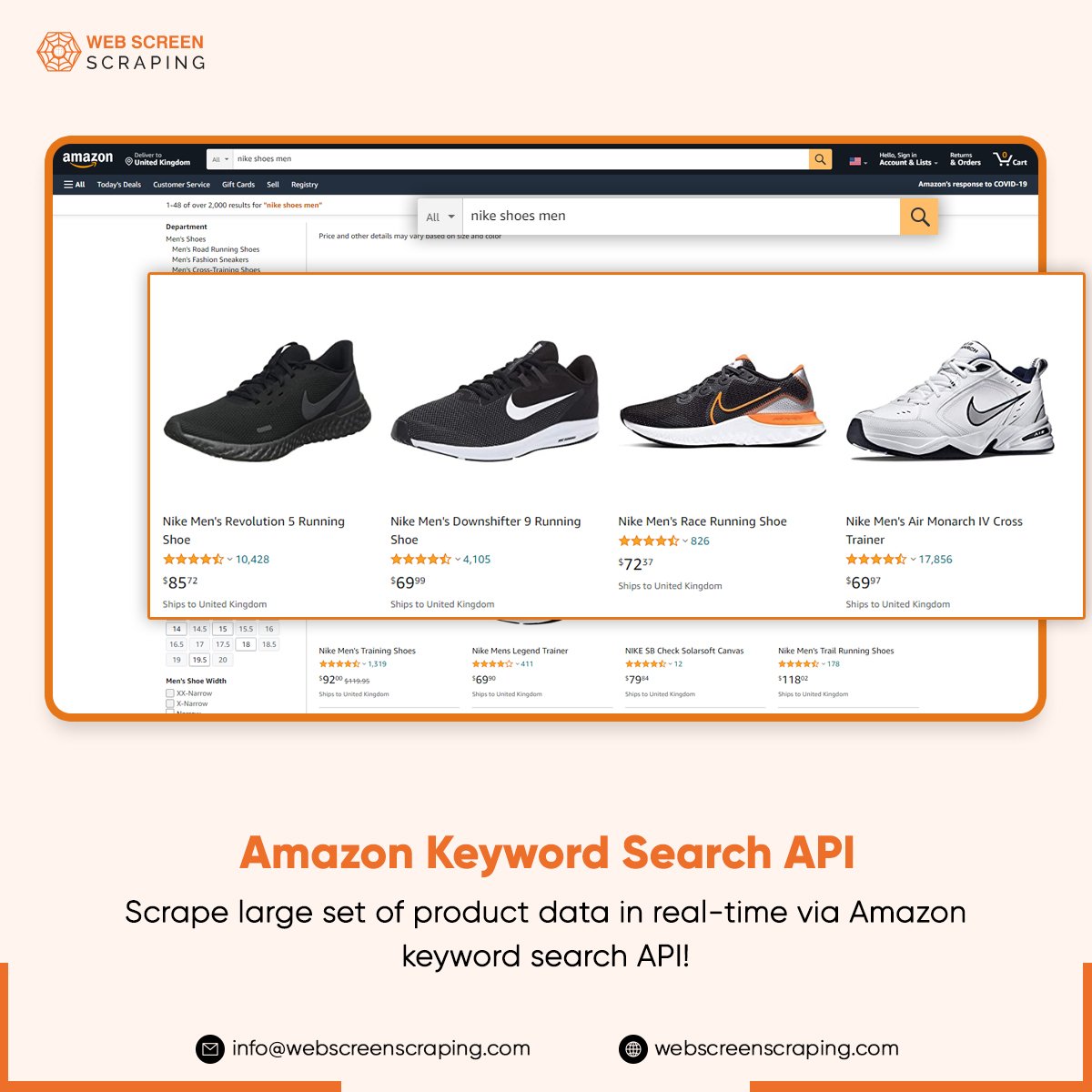 webscreenscrap's tweet photo. Extract real-time product feeds based on targeted Keywords from Amazon and gets Product Title, Pricing, Number of Reviews, Rating, Description, Model Numbers, Category, etc
https://t.co/RkXttbsbDI

#amazon #APIs #API3 #amazonscraper #webscraper #dataextraction #usa #uk #Canada https://t.co/EuTavqqHhg