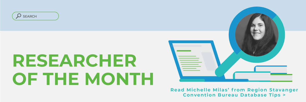 ICCAWorld's tweet photo. Congratulations Michelle from @RegionStavanger for being the #ICCAWorld Researcher of the Month! 🎉
Read Michelle's database tips and it could be you who wins the title next: https://t.co/9UZWLrDHUQ
#ICCACommunity #eventprofs #eventsplanning #eventmanagement https://t.co/wpWiv9csSS