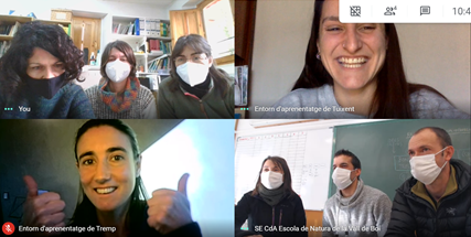 Escurcem distàncies entre nosaltres amb la reunió territorial telemàtica compartint les novetats que hem incorporat a les nostres webs NODES i també altres experiències amb els companys de <a href="/ETuixent/">CdA Tuixent Cadí Moixeró. Departament d'Educació</a> <a href="/EdATremp/">EdATremp</a> i <a href="/cdavalldeboi/">Camp d'Aprenentatge de la Vall de Boí</a> #campsientornsdaprenentatge 
<a href="/manela611/">Manela</a> <a href="/XaviMeler/">Xavier Meler</a>