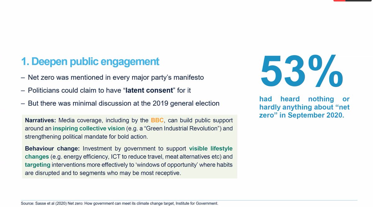 Fascinating from the excellent  @camjhep Director of  @TheSmithSchool - outlining the ‘sensitive interventions’ - that need to be madeThe point of deepening public engagement on  #ClimateChange is one that resonates for me - creating the inspiring collective vision to take action