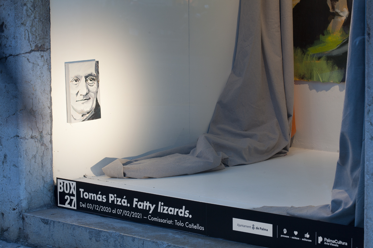 csolleric's tweet photo. ⏳ Darrers dies per gaudir de 𝙁𝙖𝙩𝙩𝙮 𝙇𝙞𝙯𝙖𝙧𝙙𝙨, de Tomás Pizá.  Teniu fins diumenge dia 7 de febrer per gaudir de l'expo. al #Box27 del @csolleric i @esbaluardmuseu.

Per accedir a les peces deslocalitzades del @esbaluardmuseu, recordau fer una "selfie" davant el Box 27 https://t.co/9fFNZV7aj1