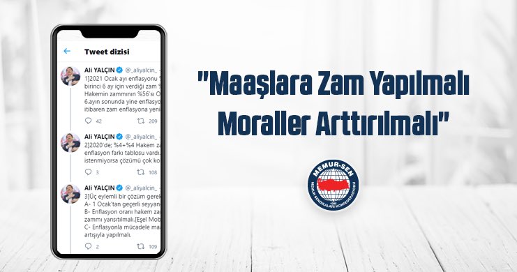 beyhaneyup44's tweet photo. Kamu Görevlilerinin Maaşı Arttırılmalı

Kamu görevlilerine en düşük devlet memur maaşının %10’u oranında (400 TL) Ocak ayından geçerli olmak üzere seyyanen zam yapılmalı.

#MemurSen 
#BüroMemurSen 

Detay için⤵️⤵️⤵️
https://t.co/IQGnQ5sv9J https://t.co/yDCK9oAOfF