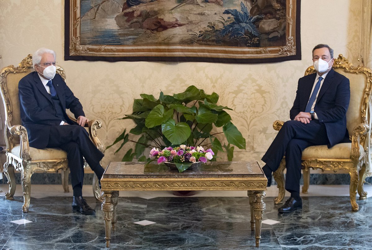 #Quirinale, il Presidente #Mattarella riceve il Prof. Mario #Draghi