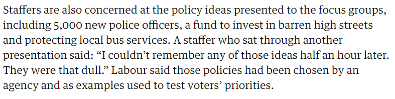 I mean, these are literally policies that were in place under Corbyn... in fact I think we said we would have an increase of 10K police officers, so if anything it's a step back...