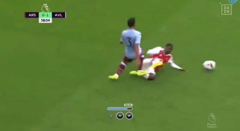 However this was given as a red card? AMN is sent off for taking the ball and being stood on