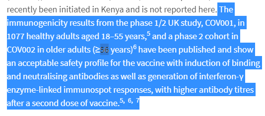 A brief aside: 8 percent over 65s is relatively small as a sample size. The Pfizer/BioNTech  #Covid19 vaccine trial had more than 40 percent of participants over 55But it's still hundreds of people, all of whom tolerated the vaccine well, and who saw robust antibody response