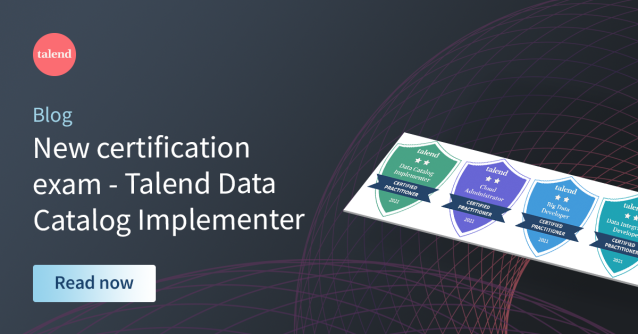 BISCHOFF7's tweet photo. A new @Talend certification exam is now available for Talend Data Catalog Implementer. Read more about this and other certifications for Talend via @TalendCommunity. #talend #talendacademy #certification #training https://t.co/2VeC9OM8in https://t.co/1PQDr7lHeJ