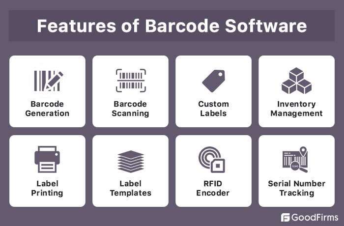 Goodfirms's tweet image. Features of #BarcodeSoftware👇