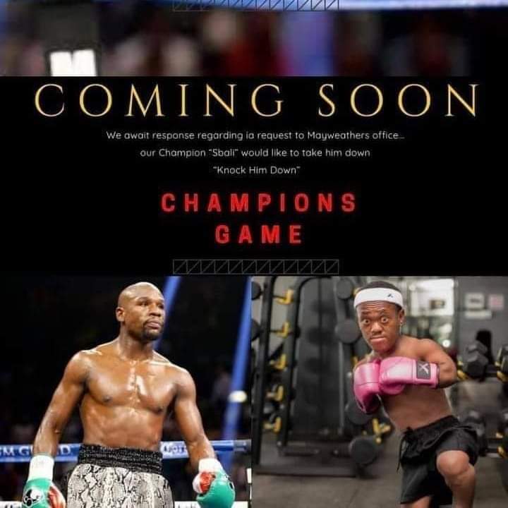 Phoka ngoana Mokoena🪶 (@iamjumok) on Twitter photo #Sbali use funa match no Floyd... 🤔
Cabanga kungcono challenge Baby Jake M. ngoba same signal group..🙄😬
I believe in #Sphiwe bathathe ngungunyan..<a href="/FloydMayweather/">Floyd Mayweather</a> #Sbali use funa match no Floyd... 🤔
Cabanga kungcono challenge Baby Jake M. ngoba same signal group..🙄😬
I believe in #Sphiwe bathathe ngungunyan..<a href="/FloydMayweather/">Floyd Mayweather</a>