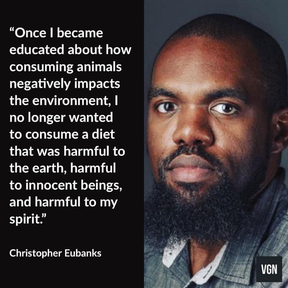Our second post of #BlackHistoryMonth features <a href="/soul_eubanks/">Soul Eubanks Ⓥ</a>: 

“Once I became educated about how consuming animals negatively impacts the environment, I no longer wanted to consume a diet that was harmful to the earth, harmful to innocent beings, and harmful to my spirit.”