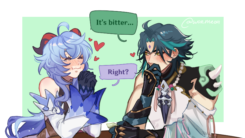 xiao &amp; ganyu share an ascension material. one likes to eat them 💐 #GenshinImpact #Xianyu