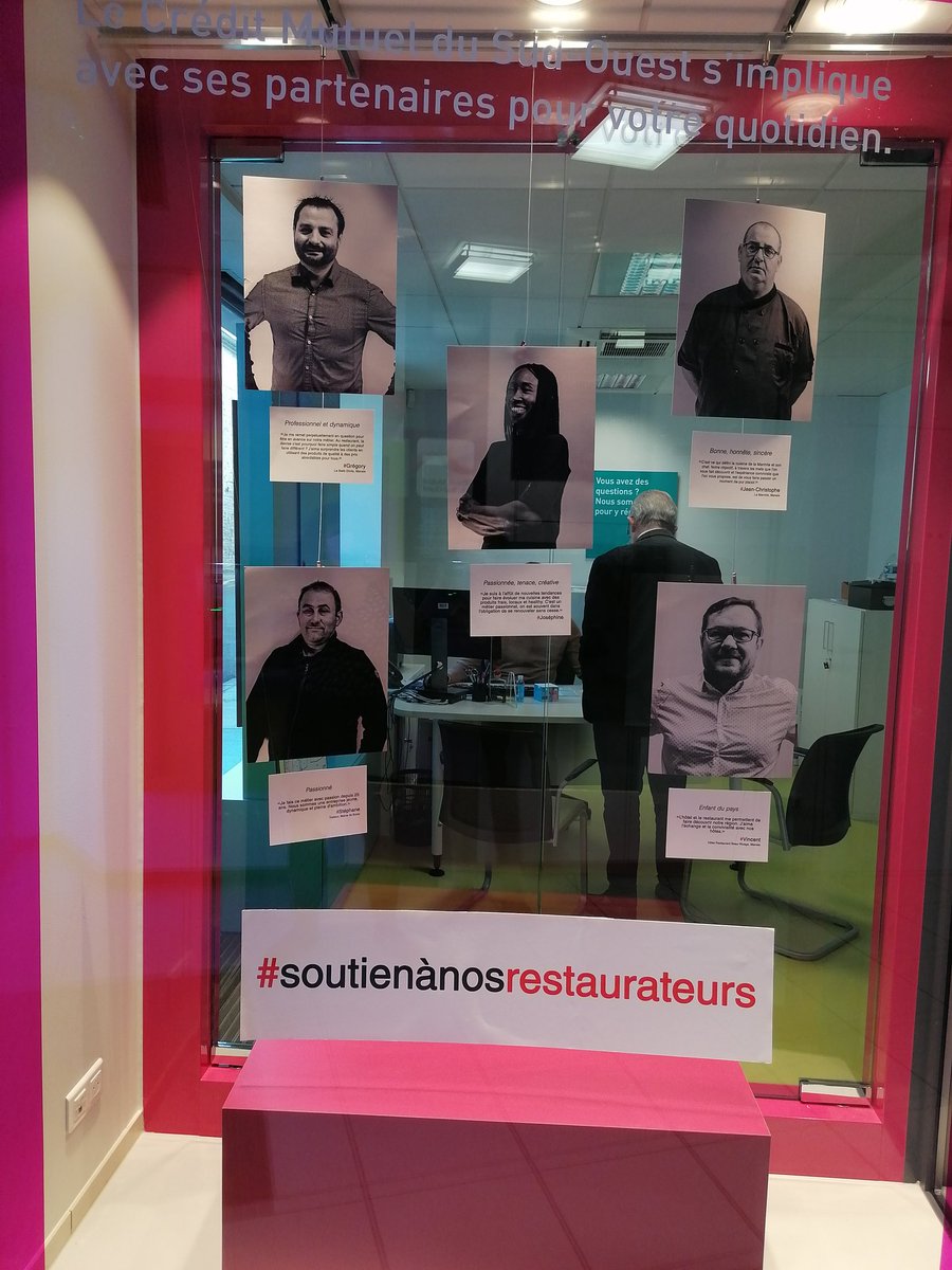 À la CCM de Mansle on a décidé de soutenir nos restaurateurs en leur dediant notre vitrine.! Un grand merci à eux et à mes collaboratrices : Sabrina pour l idée et Aurelie pour les sublimes photos et cette magnifique vitrine <a href="/SolidaritesCMSO/">SolidaritesCmso</a> <a href="/WeAreArkea/">WAA|Actus</a> #soutienanosrestaurateurs