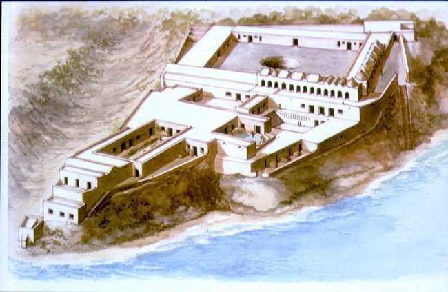 Kilwa Kisiwani was the centre of the Kilwa Sulanate on the Swahili Coast from the 10th through 16th centuries. It was a major hub of the Indian Ocean extended trade network. These reconstructions show the great fort and palace Husuni Kubwa.