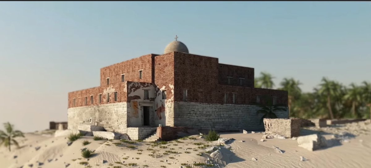 Makuria was an ancient Christian kingdom in Nubia. These reconstruction images are of the Faras (or Pachoras) Cathedral, which is famous for its incredible mural paintings. The queen pictured bottom right is Martha Mother of Kings, a powerful patron of the cathedral.