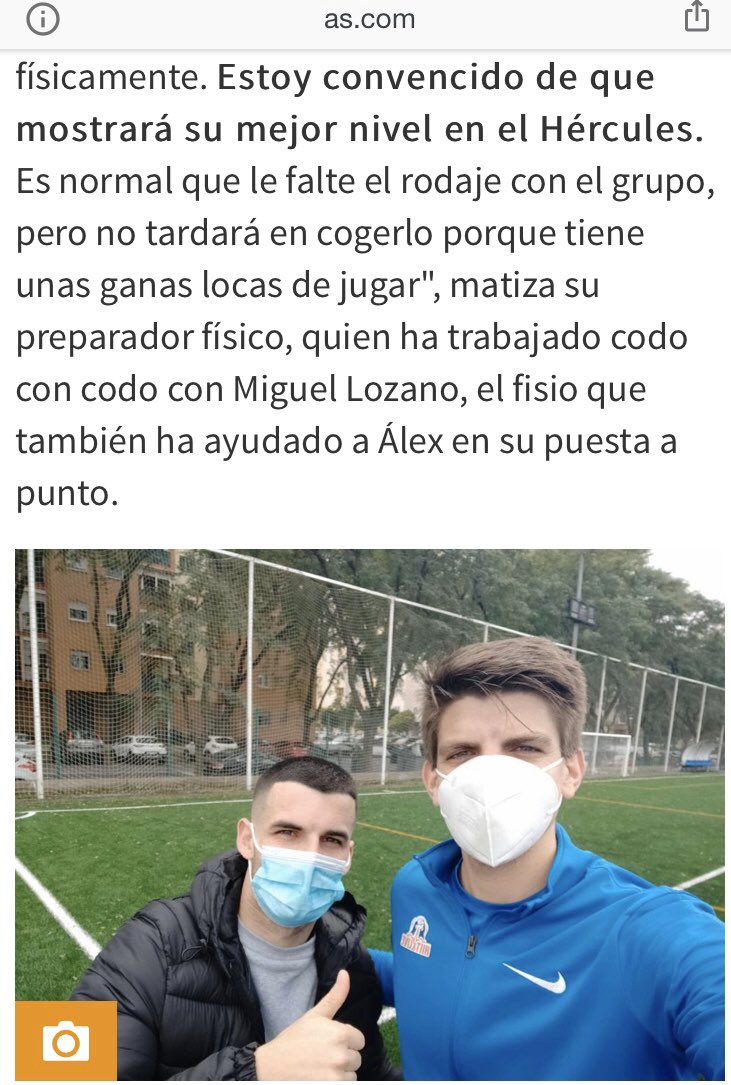 ¡Vuelta al verde! ⚽️ 👏🏼 Te deseamos todo lo mejor <a href="/Alex_martinez6/">Alex Martinez</a> 👉🏼👉🏼👉🏼 google.es/amp/s/as.com/f… ‼️<a href="/diarioas/">Diario AS</a> #Fisioterapia #fisioterapiadeportiva #fútbol