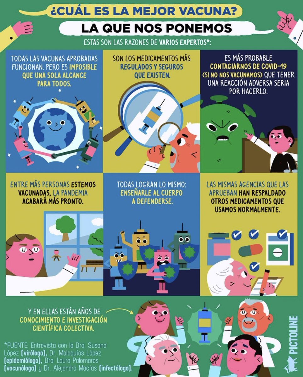 ¿Cuál es la mejor vacuna?
La que nos ponemos. #YoMeVacuno