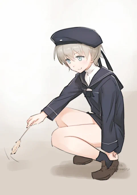 秋にイタズラされた猫を見つけた

#艦これ版深夜の真剣お絵描き60分一本勝負
#艦これ版真剣お絵描き60分一本勝負_20210203
#Z1 