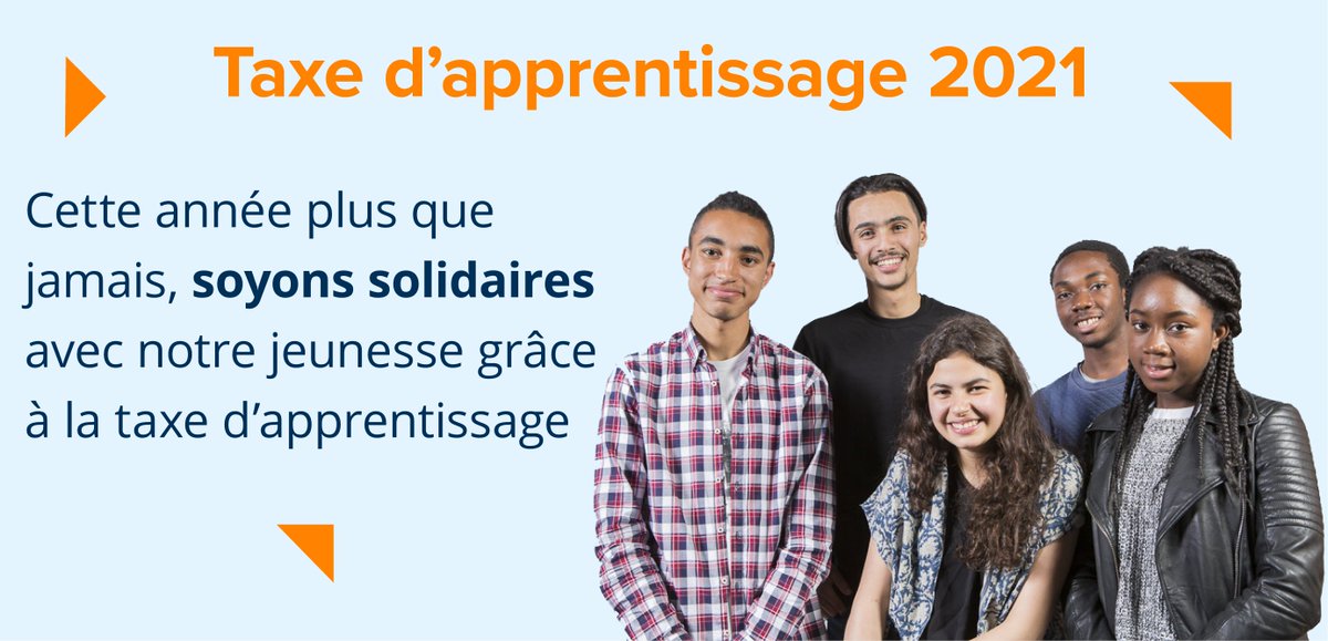 📢#Entreprises, plus que jamais, nos jeunes ont besoin de votre soutien!

📅 Jusqu’au 31 mai 2021 : en nous dédiant une partie du « solde » de votre taxe d'apprentissage, participez à la réussite des jeunes. 

Plus d’informations ➡️ bit.ly/36zBYVz
