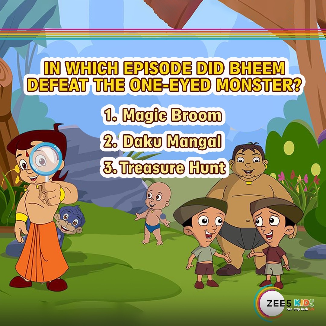 Free5onZee5's tweet photo. Re-watch #ChhotaBheem to answer this question! #ZEE5Kids #NonStopBachFun https://t.co/NrwBq3oUhe